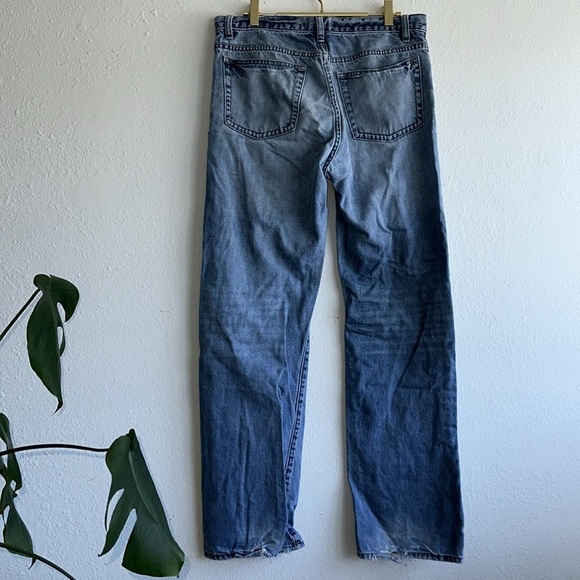 John Varvatos Distressed 34R Blue Men's Jeans - Picture 6 of 7